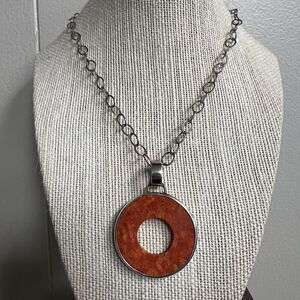 Silpada Sponge Coral Sterling Silver Necklace N1564